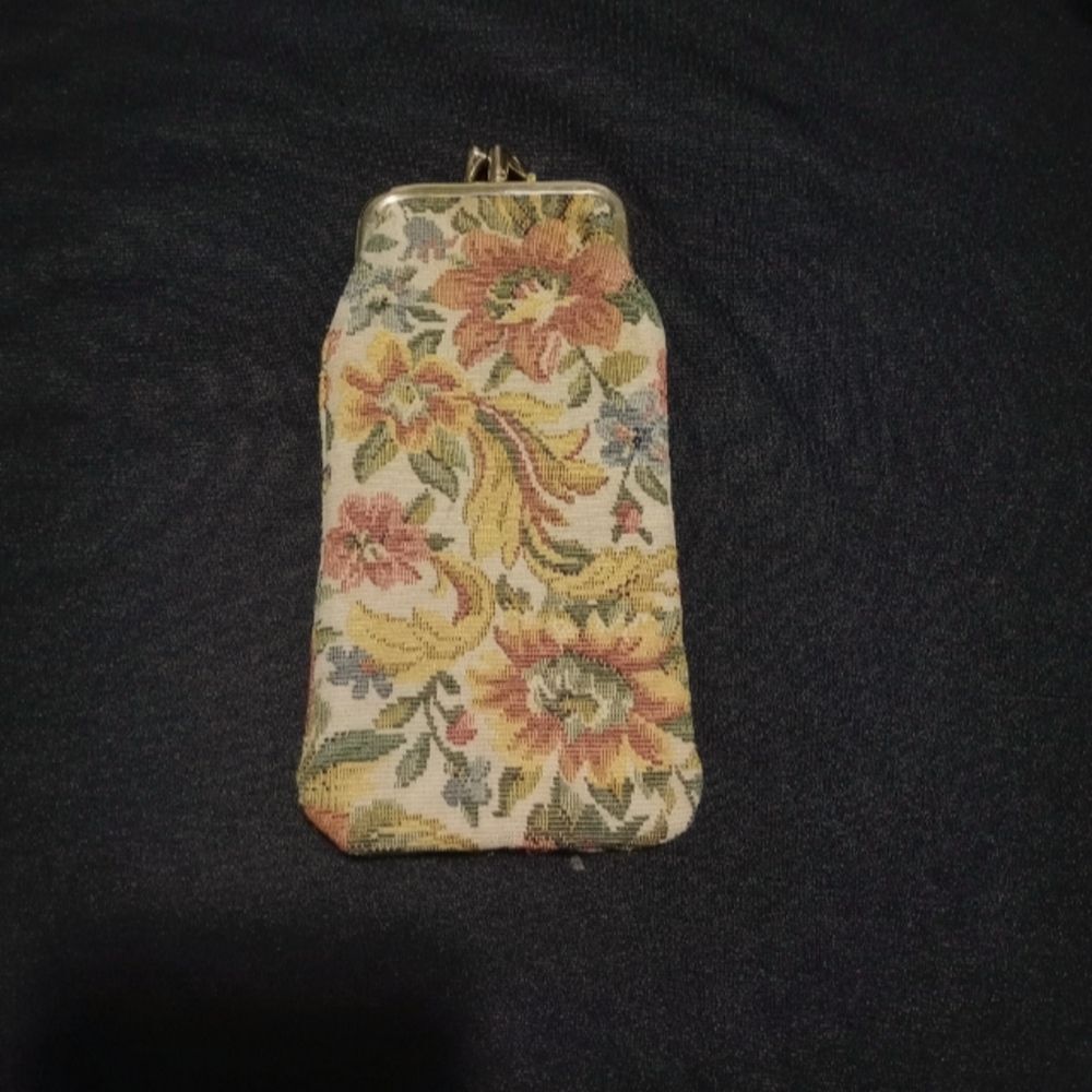 Floral fabric coin purse